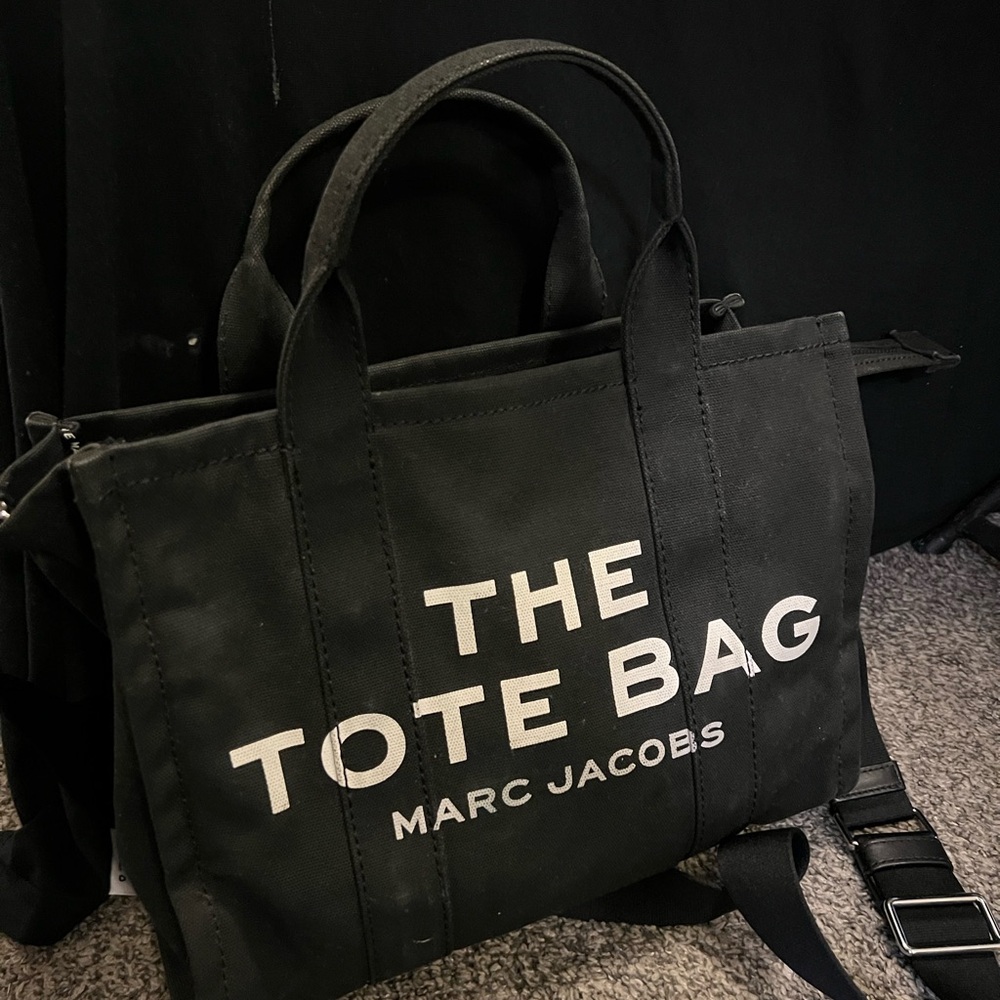 Marc Jacobs Black Canvas Tote Bag